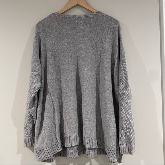 Old Navy Women’s Plus Size Lace Up Pullover Sweater - Neutral Gray, Size XXL - Picture 9 of 11